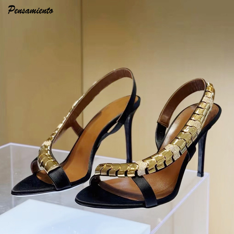 Summer Clothing Styles - Luxe strass-pailletten satijnen dames gladiatorsandalen mode