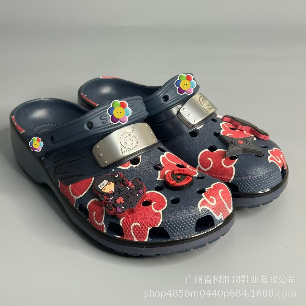Summer Edit Clothing - Naruto Akatsuki Red Cloud Platform Klompen