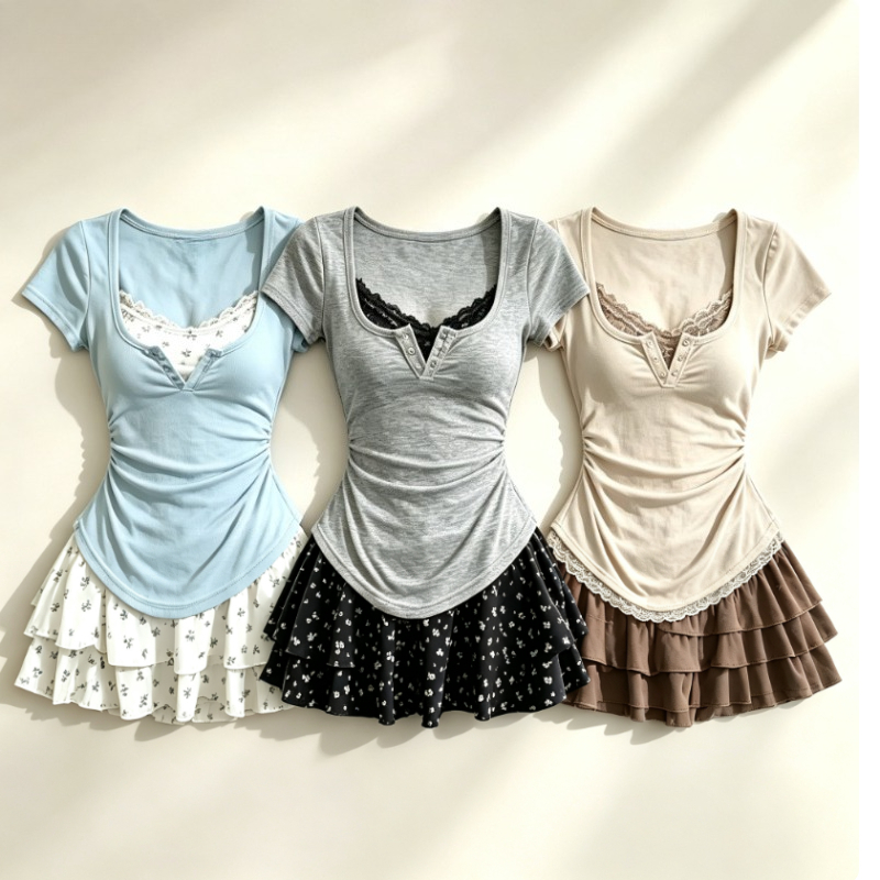 Summer Japanese Clothing - Lolita-stijl Japanse zoete 2-delige set Dames