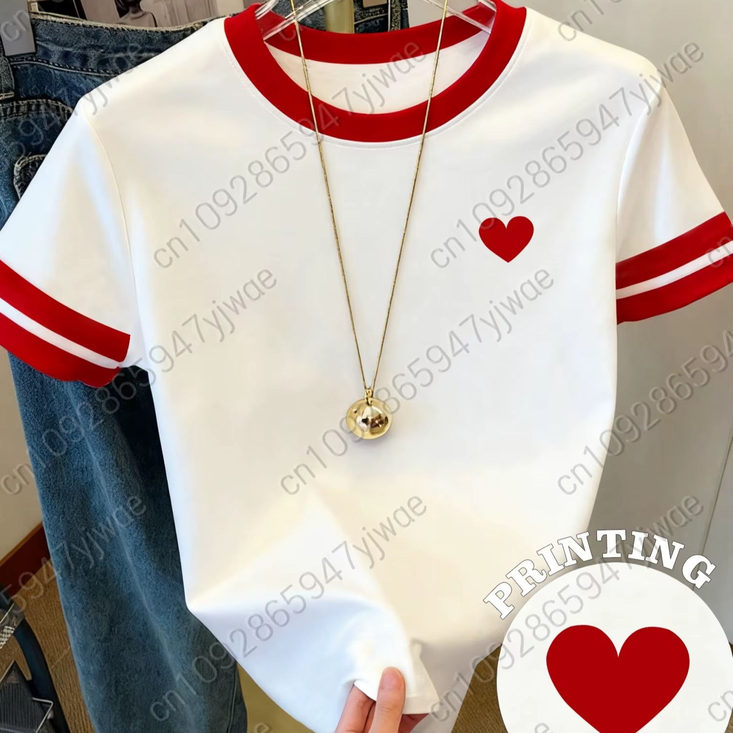 Summer Edit Clothing - Dames T-shirt met korte mouwen, Valentijnsdag