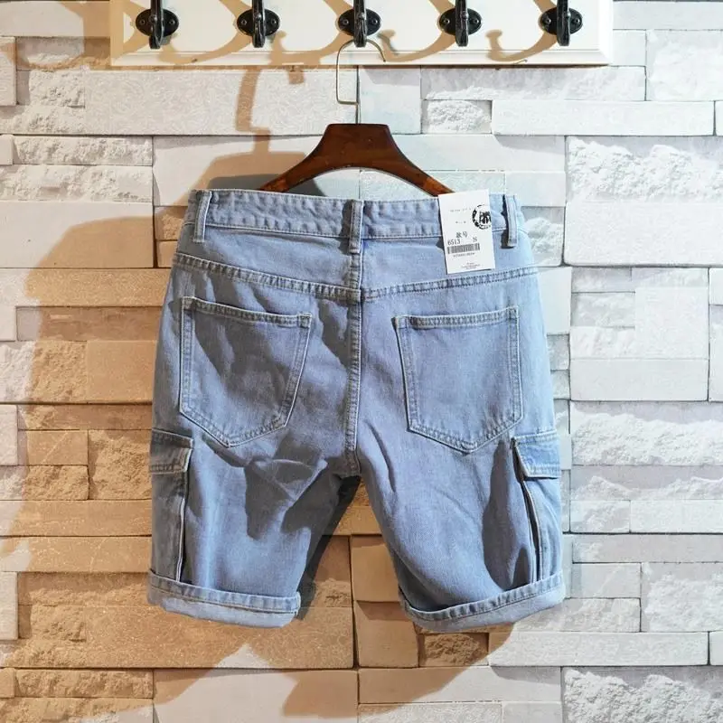 Summer Clothing Korea - Losse rechte korte jeansbroek voor mannen