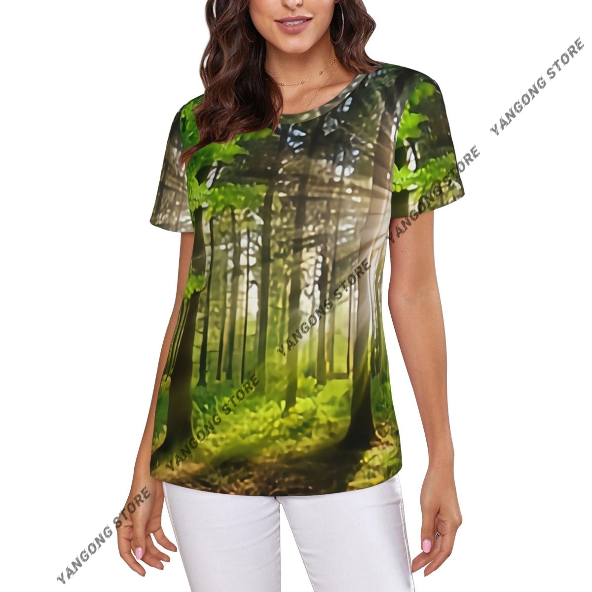 Summer Rays Clothing - Panoramisch landschapsstralen voor dames met korte