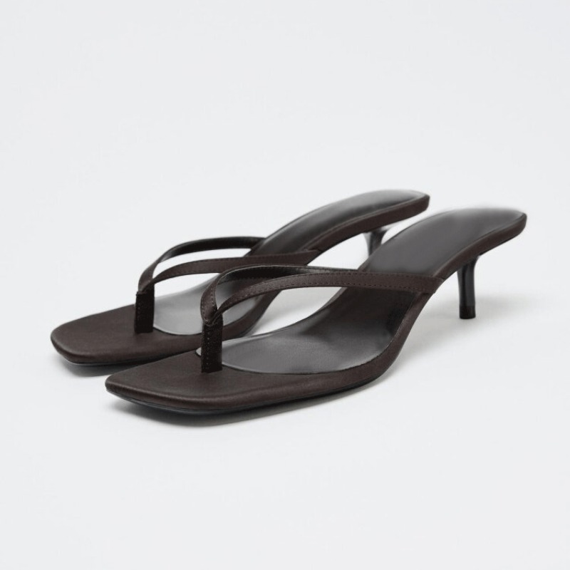 Summer Japanese Clothing - Vierkante Clip Toe Hoge Hak Dames