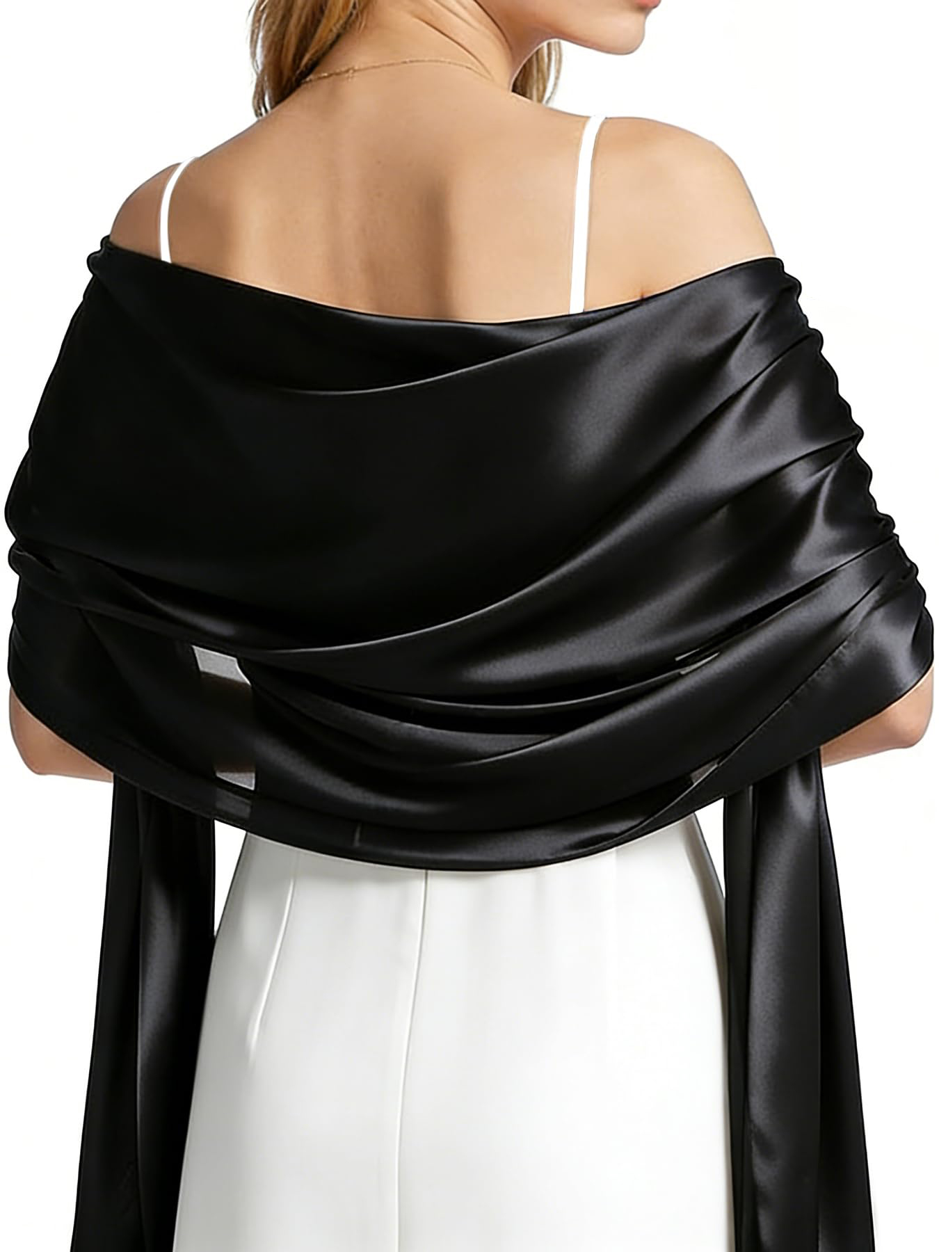 Summer Clothing For Older Women - Dames satijnen sjaal voor avondjurken -