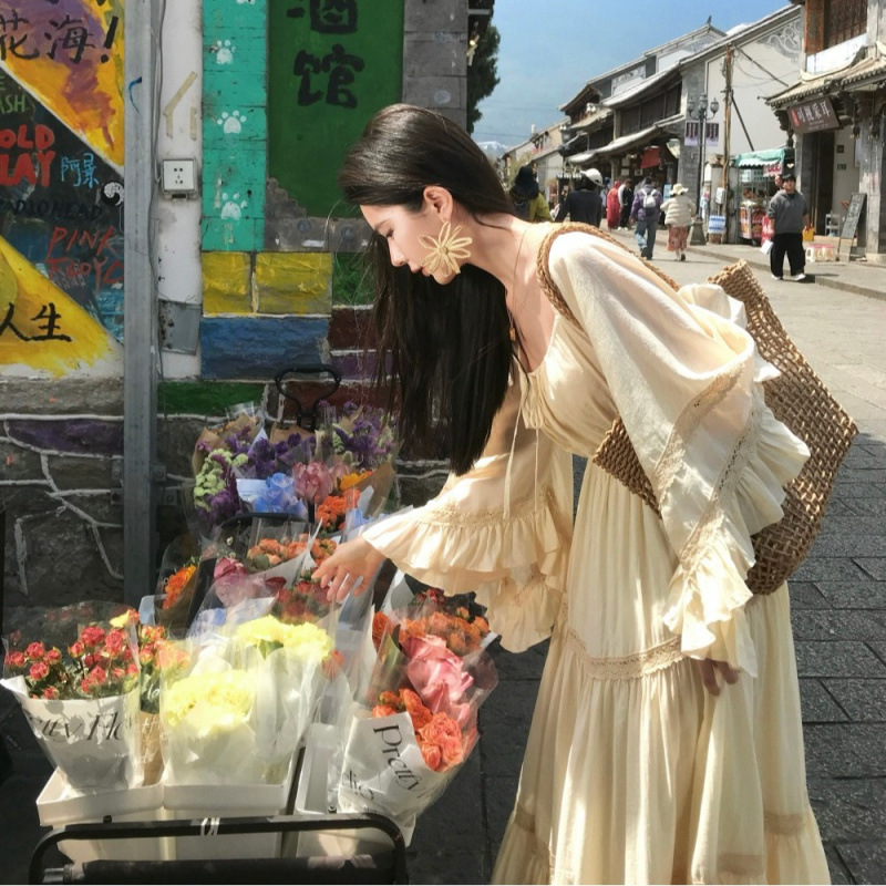 Summer Clothing For Older Women - Nieuwe elegante jurk met vierkante hals,