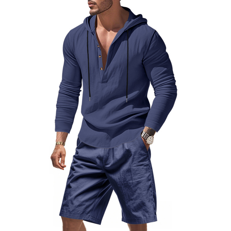 Heren linnen 2-delige outfit m - Linen Shorts Men recensie en prijs