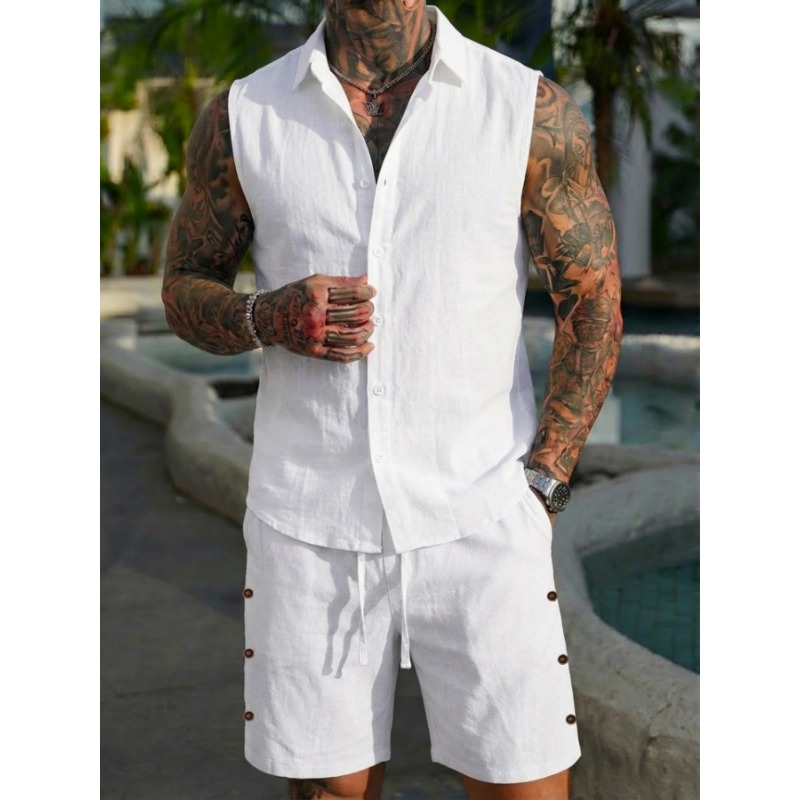 2-delig linnen set voor heren, - Linen Shorts Men recensie en prijs