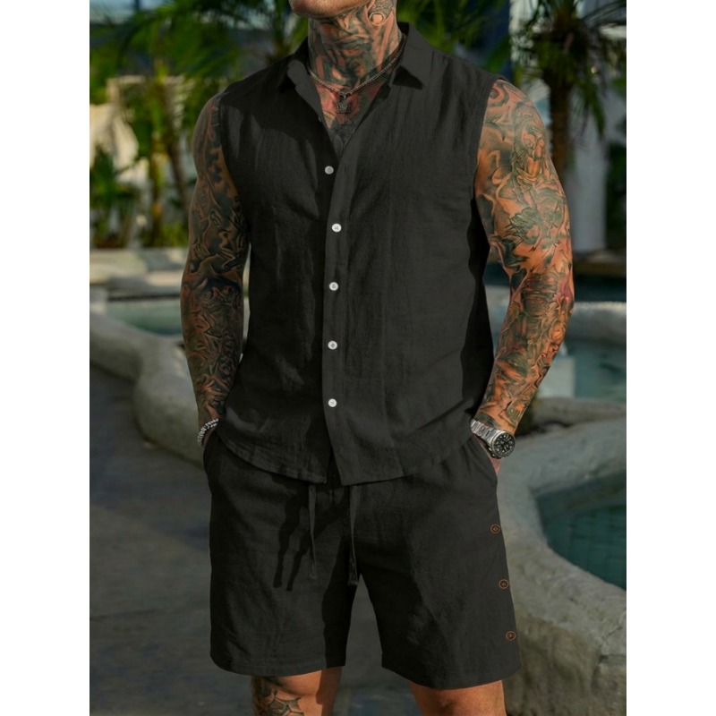 2-delig linnen set voor heren, - Linen Shorts Men recensie en prijs