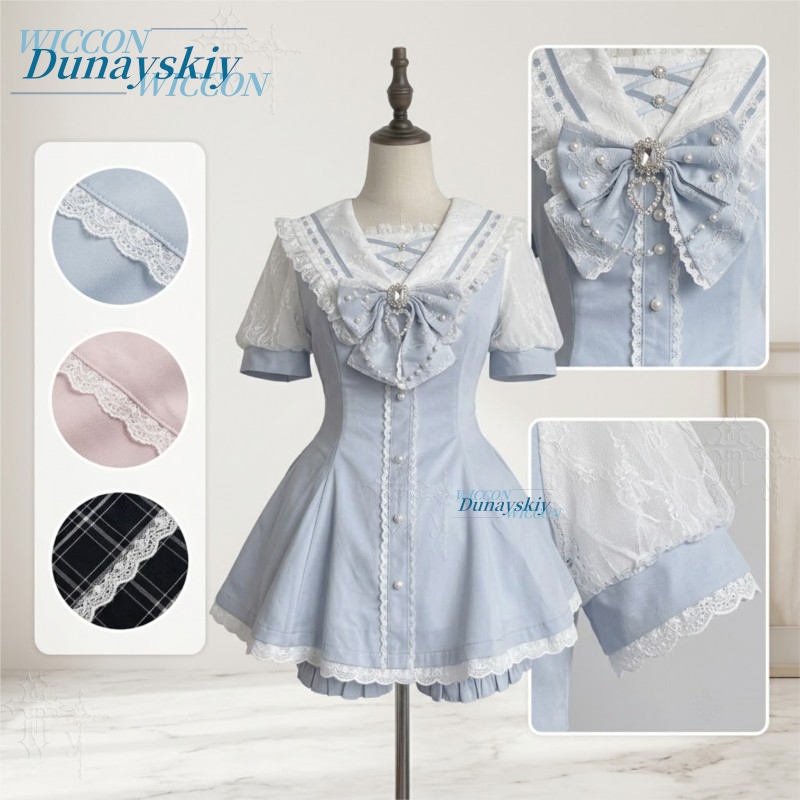 Sailor Collar Jurk Set Kant St - Summer Japanese Clothing recensie en prijs