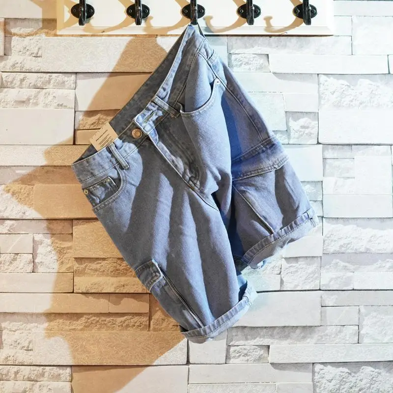 Losse rechte korte jeansbroek  - Summer Clothing Korea recensie en prijs