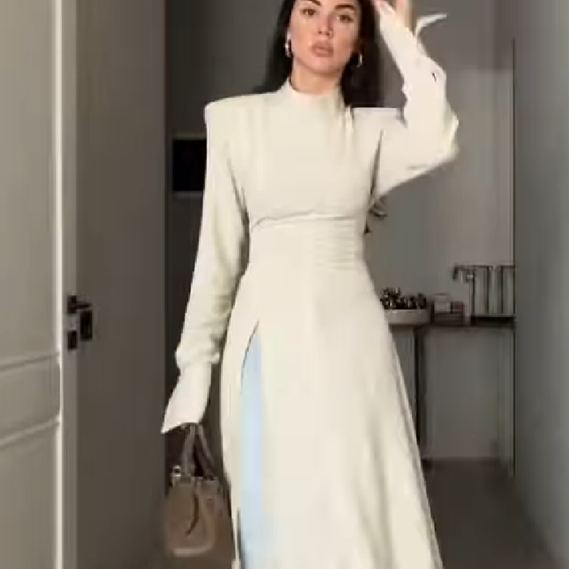 Elegante lange jurk met hoge h - Summer Clothing For Older Women recensie en prijs