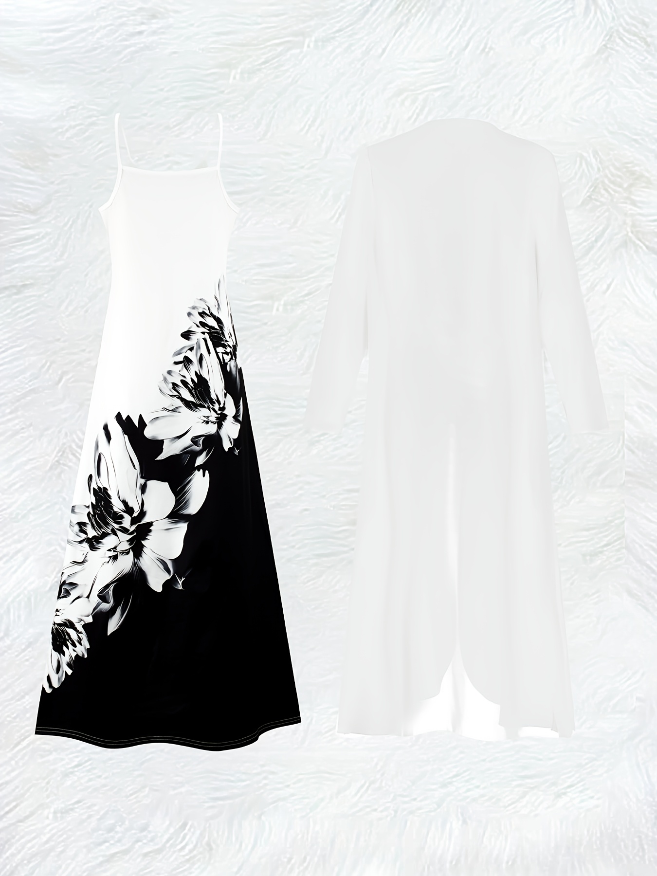 Casual zwart-wit bloemenprint  - Summer Clothing For Older Women recensie en prijs