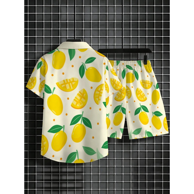 Herenset van linnenprint, shir - Linen Shorts Men recensie en prijs