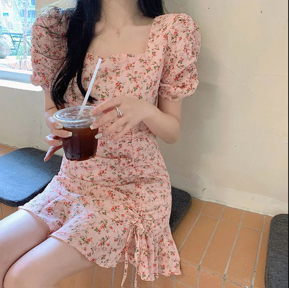 Zomer Bloemen Trekkoord Mini J - Summer Clothing Korea recensie en prijs