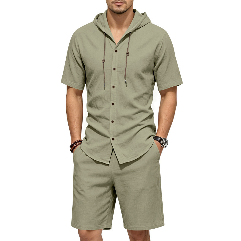 Heren zomerlinnen tweedelige s - Linen Shorts Men recensie en prijs