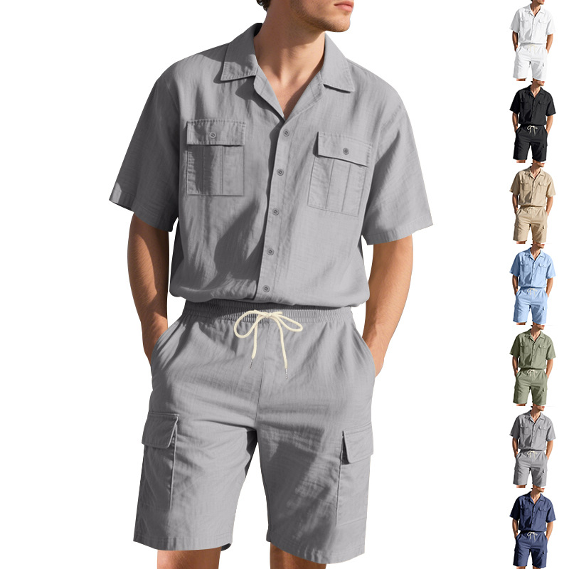 Heren zomerlinnen overhemd met - Linen Shorts Men recensie en prijs